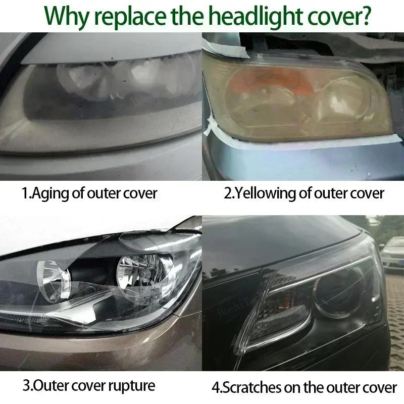 Auto Accessory Replace Transparent Lights Shell Headlight Housing Cover for BMW E60 E61 5 Series 520 523 525 530i 2004-2007