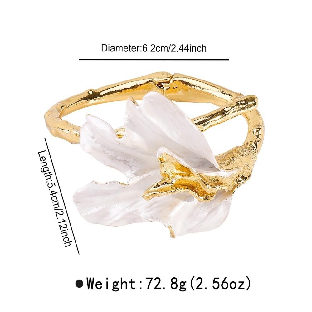 

Bohemian Iris Flower Armband Leaf Arm Bangle Personalized 3D Flower Metal Bracelet Girls Style 4
