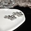 Zircon Earrings Niche Design Light Luxury Cold Wind High Sense Personalized Earrings Sweet Cool Girl Y2K Earrings Women