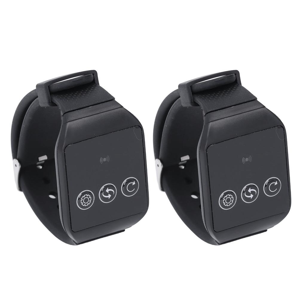 Wireless Restaurant Service Calling System 2 Watch Receiver and 1 Button Pagers Wireless Calling