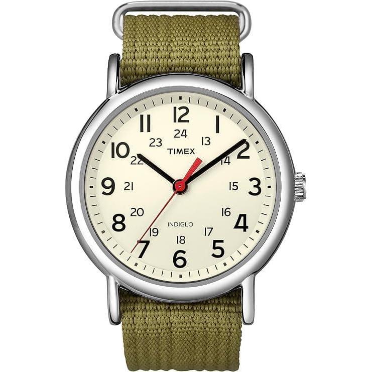Used TIMEX Watch Weekender Olive T2N651