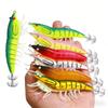 Luminous Squid and Shrimp Fake Bait22G 11CMWooden Shrimp Lure Bait Bionic Fishing Bait Freshwater Saltwater Universal Fake Bait