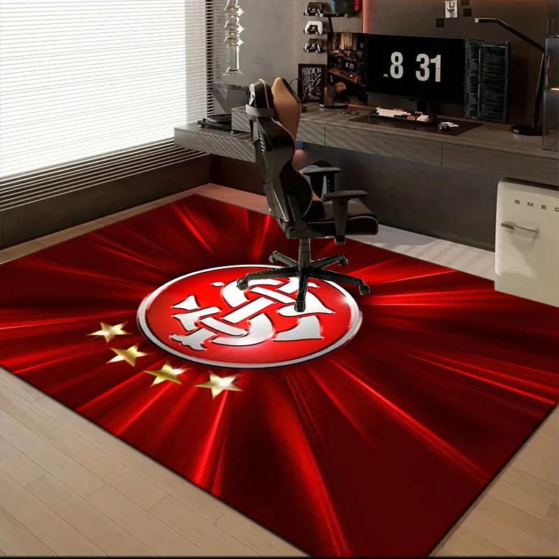 Always Fight Spirit Printed Office Carpet Chair Cushion Entryway Rug, Rugs for Living Room, Bedroom Christmas gifts