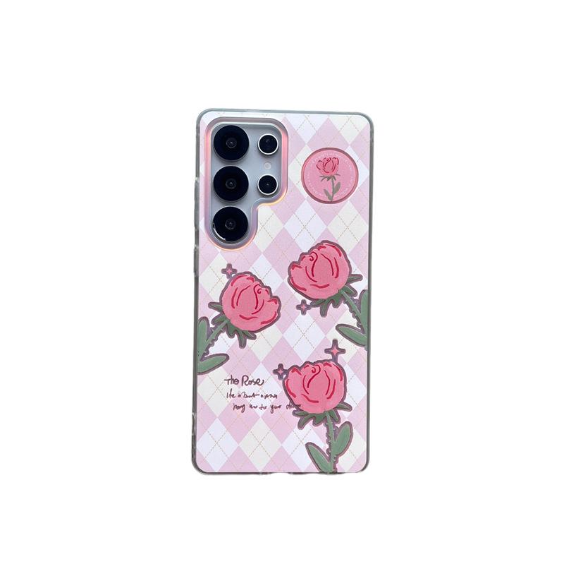 Pink & Purple Floral Samsung Case: A55, A35, A05 Drop-Proof, A14 Fashionable, A53 Stylish for Women