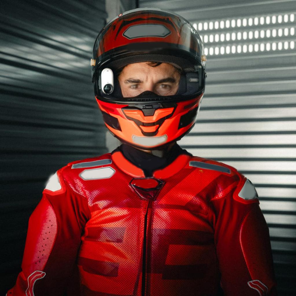 XBERSTAR Camera Helmet Mount for Insta360 GO 3S/Go 3 Action Camera, Bike Helmet Liner POV Mount Fixed Bracket Base