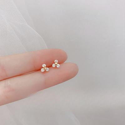 Triangular Small Stud Earrings Summer New Gold Geometric Simple Earrings Student Women's Earrings
