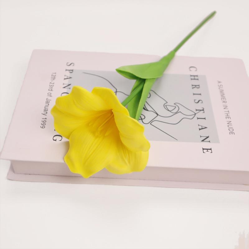 5pc Simulation Flower Brownie Tulip Cloth Fake Flower Photo Prop Small Bouquet Home Decor Dining Table Decoration Accessories