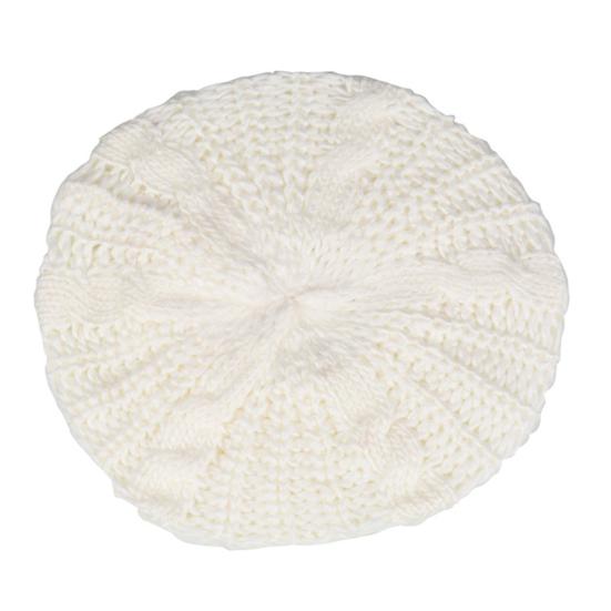 Women Fall Winter Hat Knitted Bonnet Solid Color Elastic Twisted Texture Keep