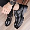 FashionBritish Men's Business Shoes Fashion Casual New Designer Platform Shoes for Men Spring Autumn Black Cow Leather Shoe Male