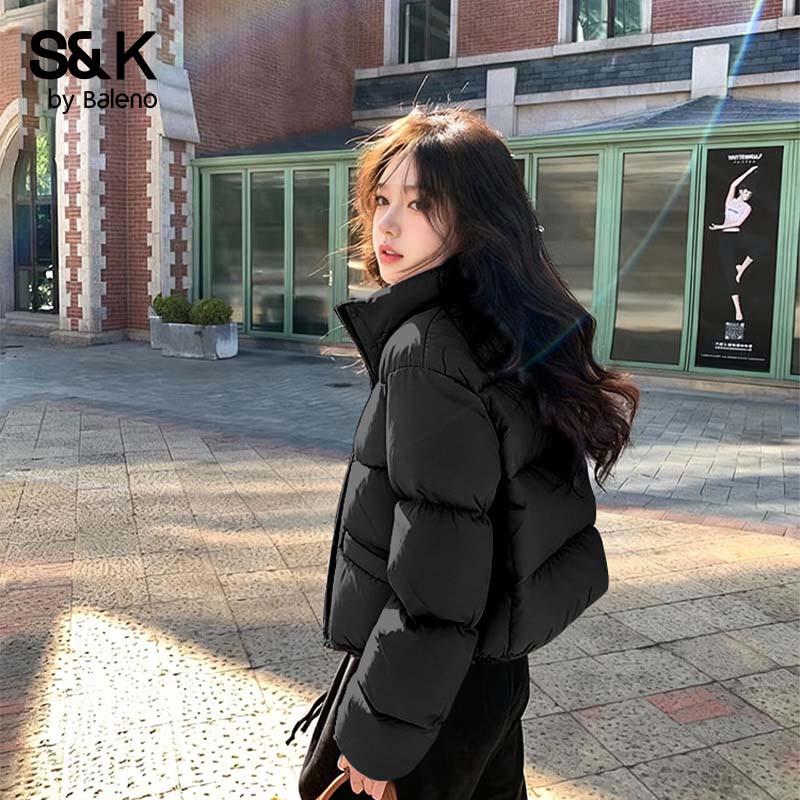 Baleno S&K Women's Short Stand-Collar Puffer Jacket