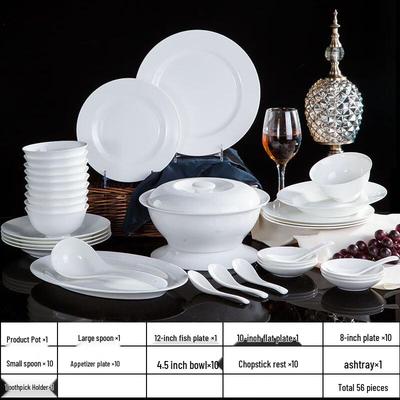 JANLA Czysta Biel Ceramiczny Zestaw Stołowy