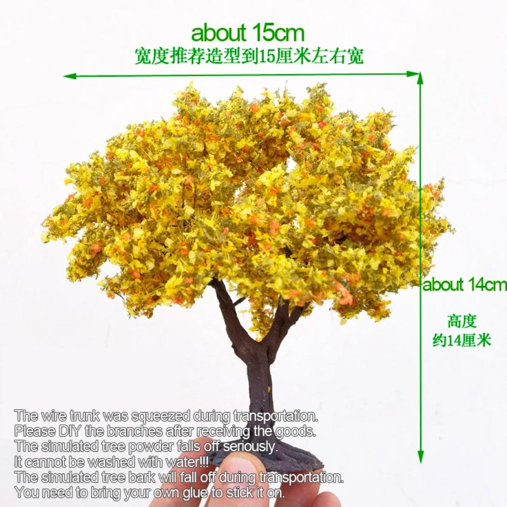 10-28cm Modelo de árvore de arame em miniatura boutique árvore verde para decoração de plataforma planta Modelo G/Ho/N escala trem ferrovia layout material