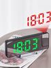Projection Alarm Clock USB Charger LED Mirror Digital Clock with Temperature Date Projection Digital Alarm Clock for Home Office