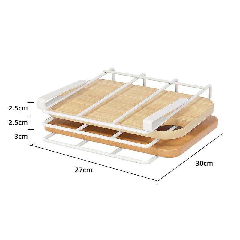 1Pc Wall-Mounted Kitchen Hanging Organizer Rack Multipurpose Under Cabinet Storage With Hooks For Utensils And Tools