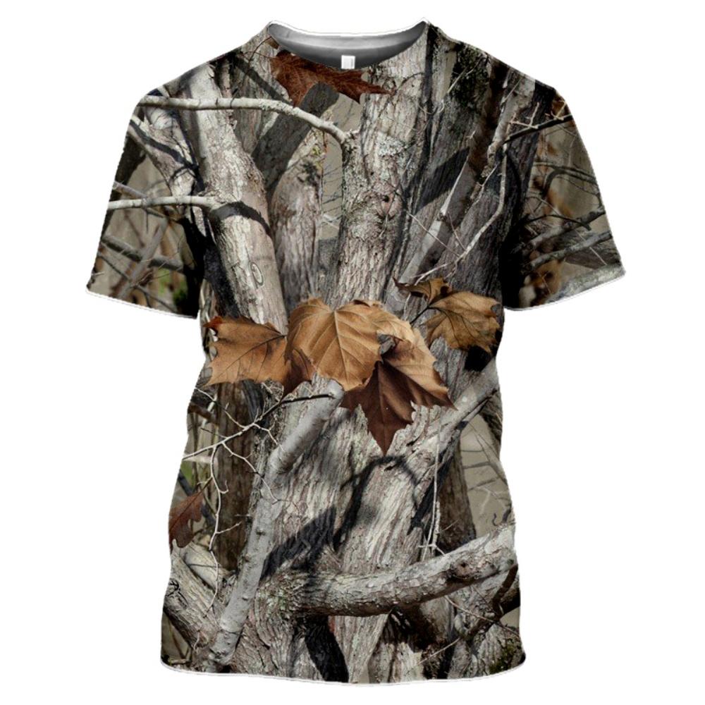 Ropa Infantil 2025 Camuflaje Bosque Caza Camiseta Verano Niña Camisetas Manga Corta Niño Top Cuello Redondo Ropa Exterior Niños