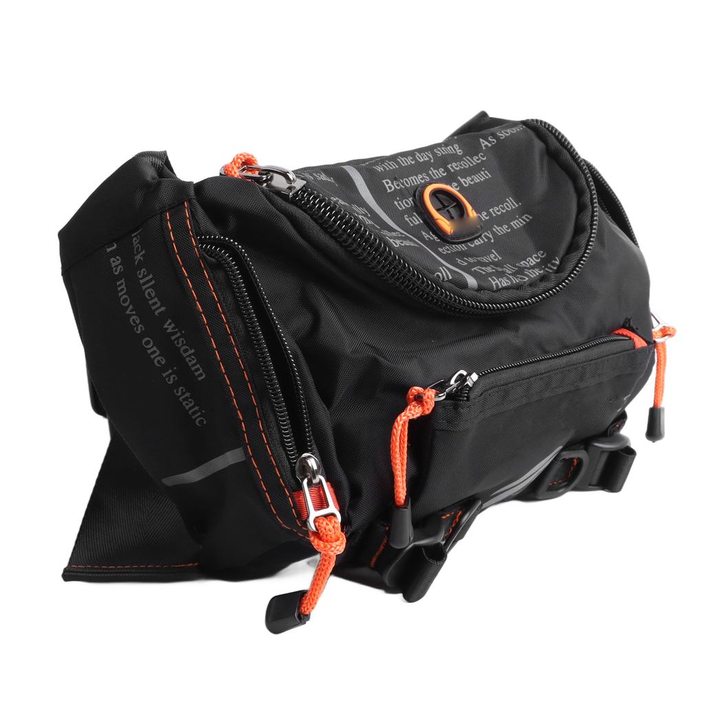 Men Fanny Pack Waterproof Bumbag Travel Outdoor Sports Cycling Climbing Multifunctional High Capacity Waist Bag Black S