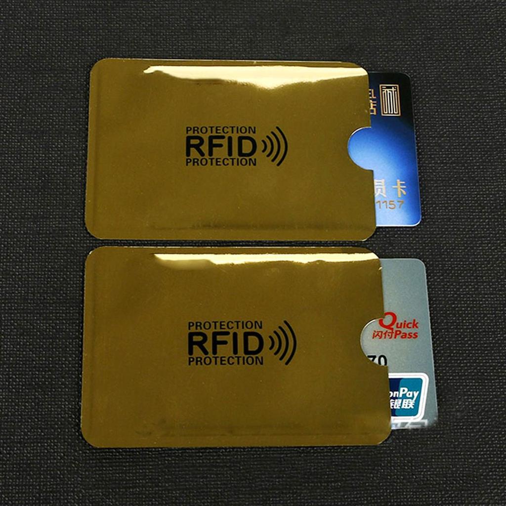 Anti Rfid Wallet Bank Card Holder Id Bank Card Case Protection 6cm*9.3cm Metal Credit Card Holder