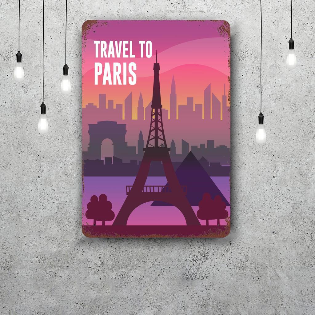 city Retro Vintage Tin Sign Poster Decorative Plaque Metal Plate Wall Decor