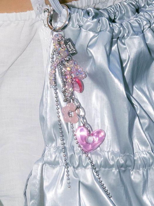 pearlymore pink heart bonbon keychain_PM24A002HS