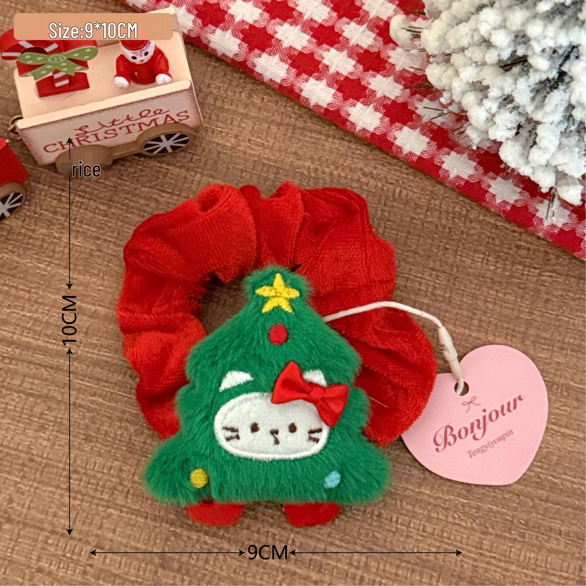 

Tengyi Christmas Plush Doll Hair Tie - Sweet Girly Scrunchie Ponytail Accessory