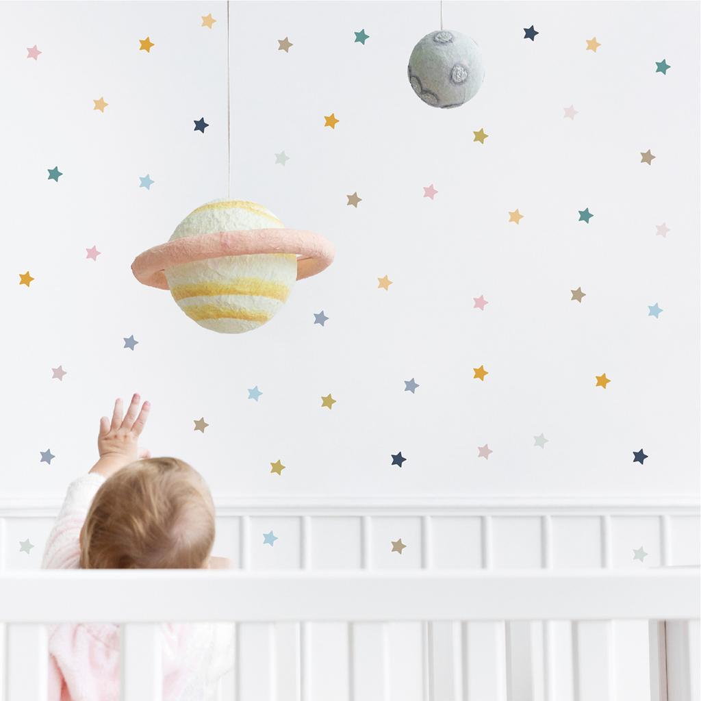 New Boho Five-pointed Star Wall Sticker Girls Bedroom Nursery Classroom Self-adhesive Wall Decorative Wall Sticker