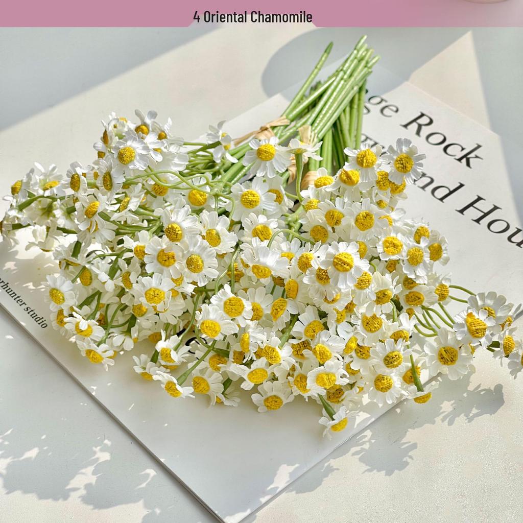 Premium Chamomile Daisy Artificial Flower Arrangement for Living Room and Dining Table Décor