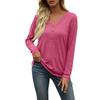 Women's Fashionable And Casual Seven Long Sleeve Printed Round Neck T-Shirt Top