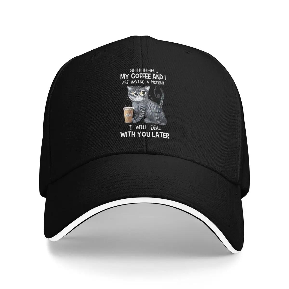 

Hhh My Coffee And I Are Having A MoUnisext Funny Cat Lightweight Unisex s Hats Baseball Cap Unisex s Baseball Cap One Size