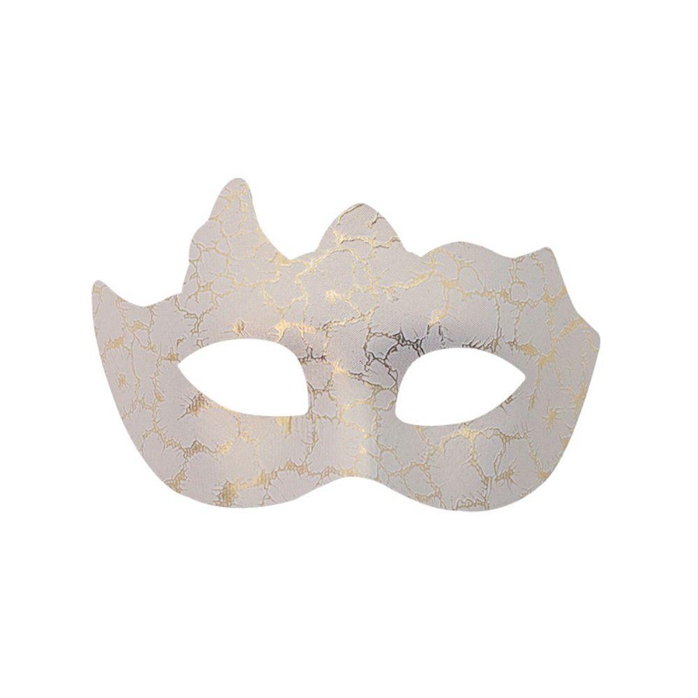 Vintage Plastic Masquerade Masks Crack Pattern Party Decoration Mardi Gras Masks 3 Styles Half Face Mask Festival Costume Party