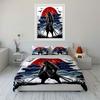 Samurai Art Three-Piece Set Soft Comfortable Duvet Cover Bedding Set Included 1*Duvet Cover & 2*Pillowcases, Gift