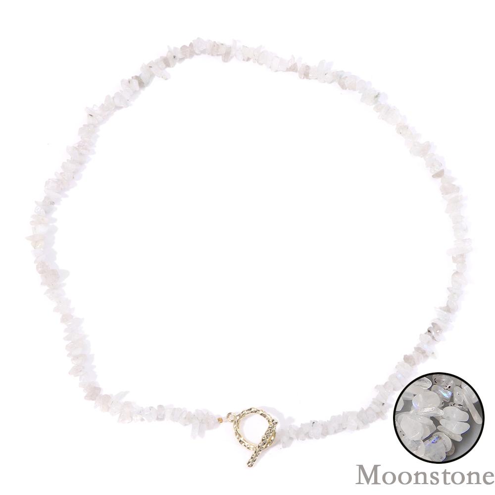Healing Bohemian Gem Gravel Natural Semi-precious Stone Necklace Women's Fashion Necklace Jewelry Collares Para Mujer Female