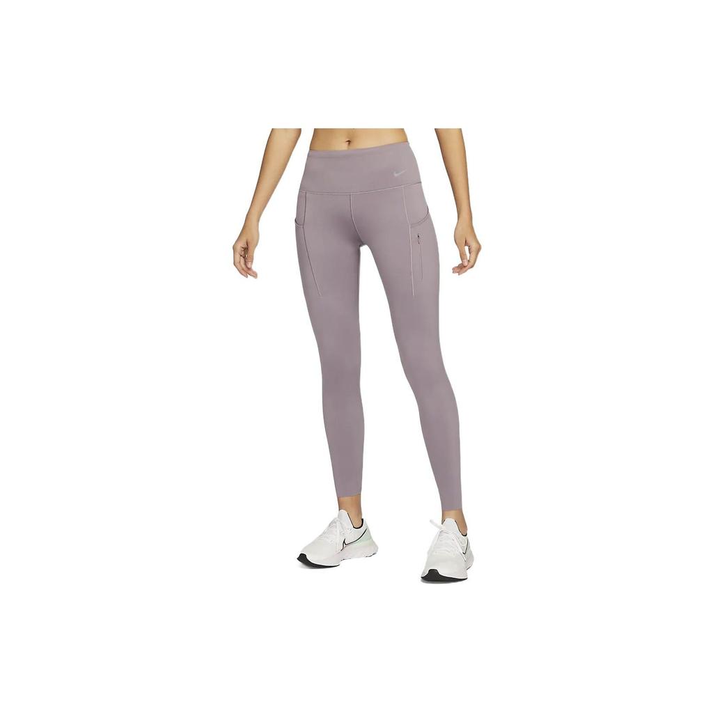 Nike Calças de Treino Femininas Go Unleashed Series Cor Sólida Logo Detalhe de Bolso Ajuste Slim DQ5673-531