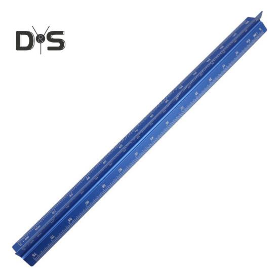 Aluminum Alloy Engineering Scale Ruler High Precision Triangular Architectural Drafting Tool Scale Bar Drafting Supplies