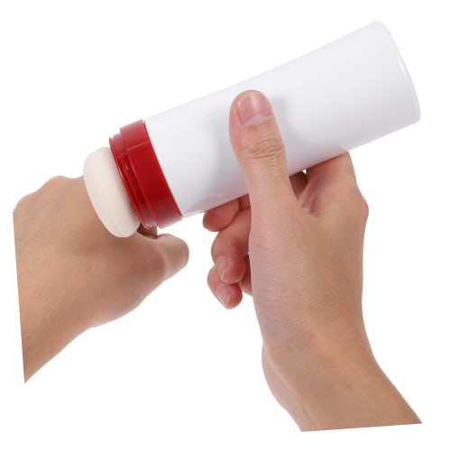 ERINGOGO Portable Powder Bottle Baby Body Talcum Powder Storage Bottle with Puff