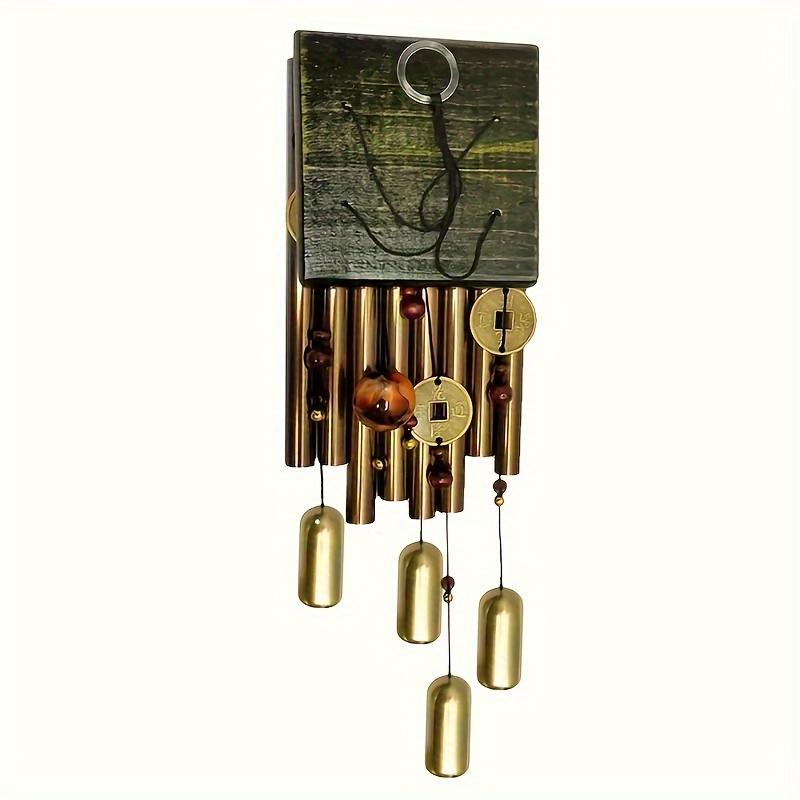 Large Copper Bell Wind Chimes - Antique Style, Aluminum Alloy Tubes for Outdoor Garden & Home Decor, Door Hanging Yard Art
