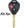 Black Leather 3 Buttons Remote Key Chain Cover Case Fob For Toyota 4Runner Corolla Matrix RAV4 Venza Yaris Vibe Scion iQ tC xB xD