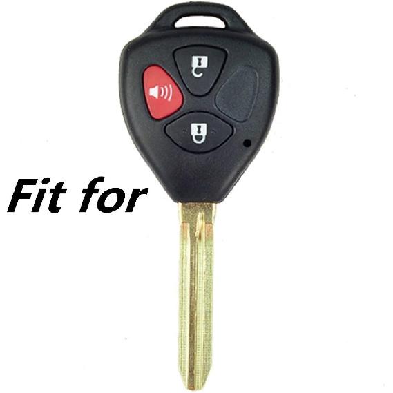 Black Leather 3 Buttons Remote Key Chain Cover Case Fob For Toyota 4Runner Corolla Matrix RAV4 Venza Yaris Vibe Scion iQ tC xB xD