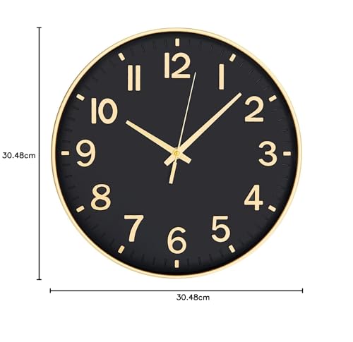 Nordic Silent Wall Clock Black