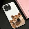 Phone Case For Iphone 16 11 Pro Max 15 Plus 17 Air 14 12 13 Two Shiba Inu White Lens Protection Anti Collision Phone Cover