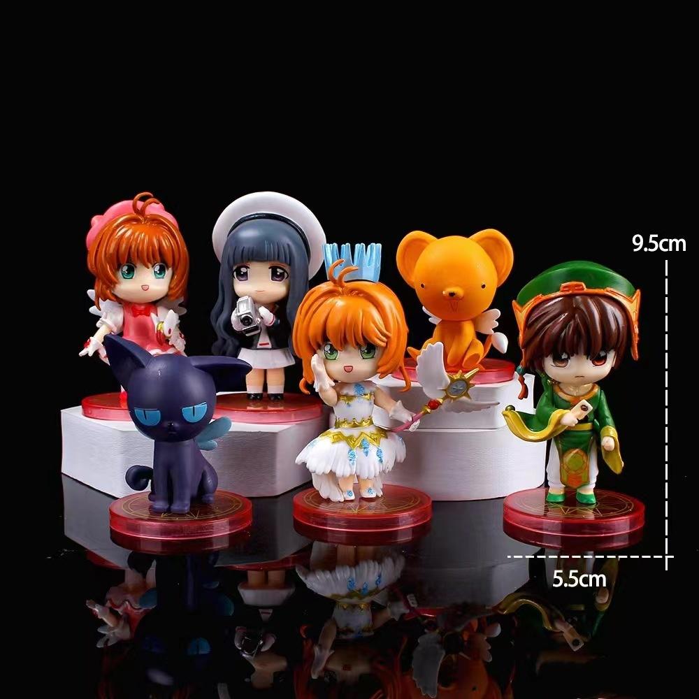 

6 шт./компл., мультяшная аниме-карта Captor Sakura Girl, фигурки моделей из ПВХ, коллекция детских подарочных игрушек