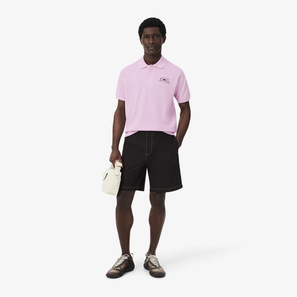 Lacoste Men's Lettering Ball Logo Short-Sleeve Polo Shirt PH2080-56GZ4H
