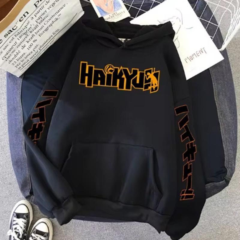 Japan Anime Haikyuu Manga Drucke Hoodies Herren 2025 Neuer Stil Hoody Hip Hop Fleece Sweatshirts Rundhals Pullover Niedliche Kleidung
