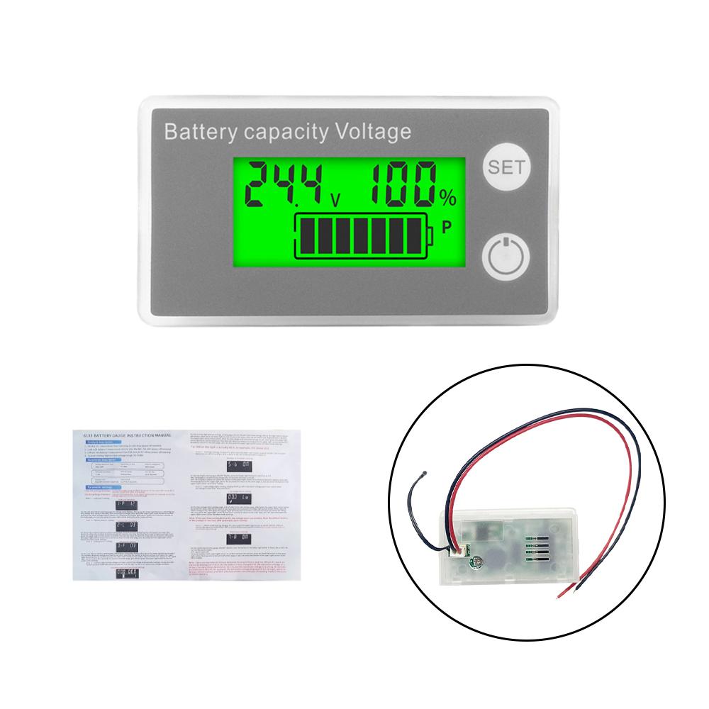 DC 8-100V LCD Digital Voltage Meter Battery Capacity Indicator 6133A 12V, 36V, 48V, 60V, 72V, 84V