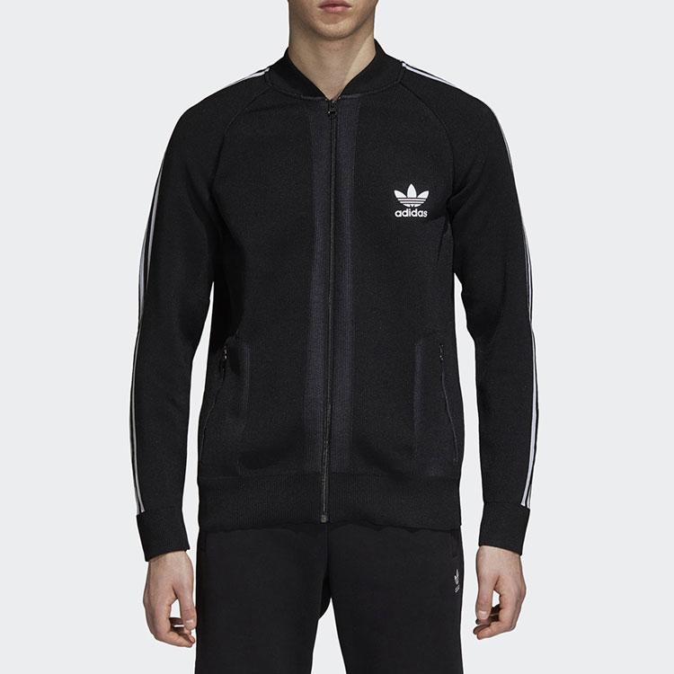 Adidas Originals Trefoil Stand Collar Track Jacket Men Jacket Black DH5758