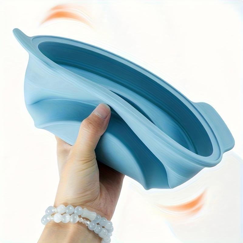 Foldable Silicone Steamer Bowl with Lid Food-Grade Microwave Cookware Multi-Use Steamer Bowl for Cooking Camping Dishwasher Safe