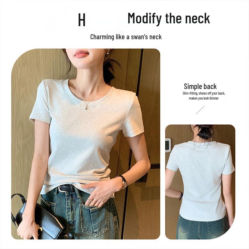 Mark Fairwhale Women's Slim Fit Round Neck T-Shirt