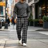 Men's Casual Straight-Leg Drawstring Jogger Pants for Commute and Sports