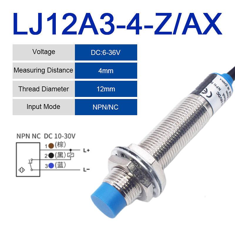 LJ12A3-4-Z/BX LJ12A3-4-Z/BY Proximity Switch Inductive Proximity Sensor Detection Switch NPN/PNP DC 6-36V Approach Sensor 12mm