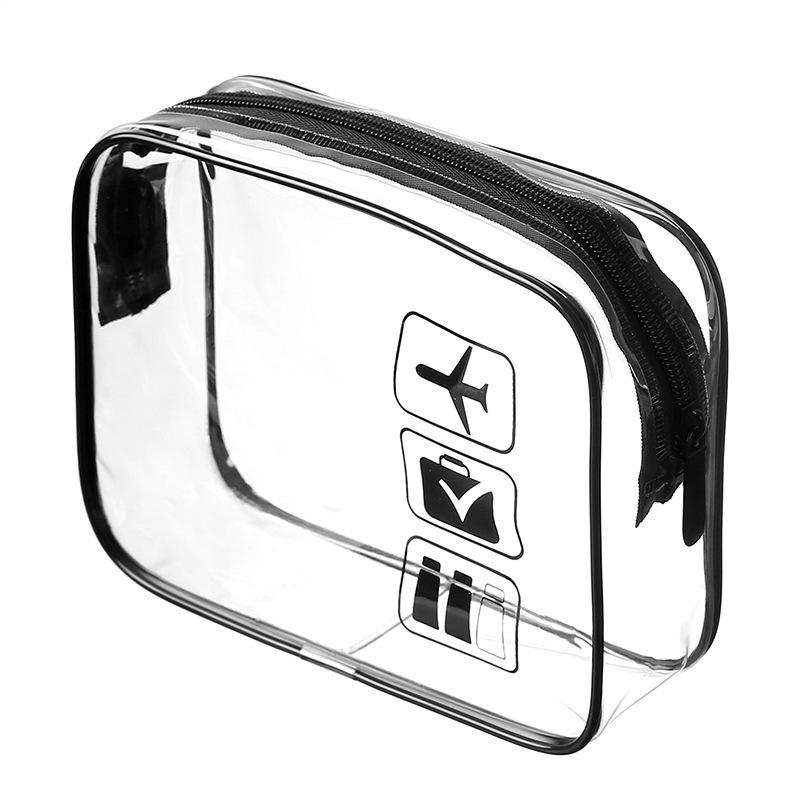 Cross-Border Thick Transparent PVC Makeup Bag - Waterproof, Portable, Large Capacity Toiletry Bag for Travel