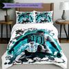 3pcs Duvet Cover Set (1*Duvet Cover + 2*Pillowcase, Without Core),football player Print Bedding Set, Bedroom Decor, All‑Season, Birthday Gift